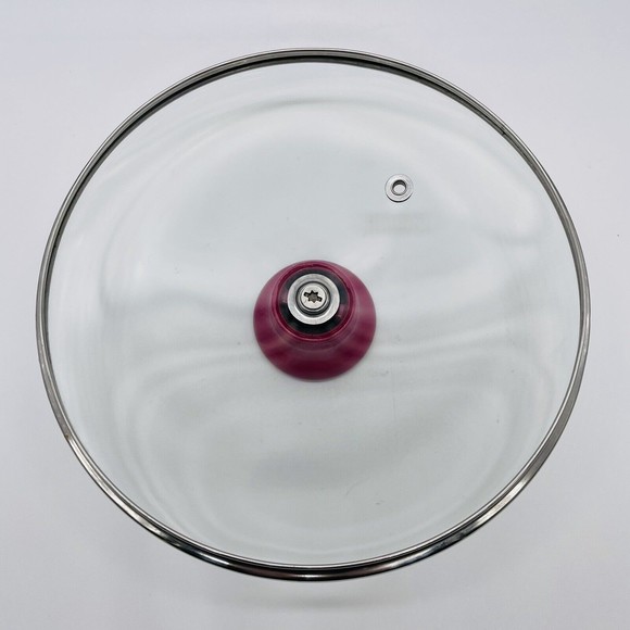 Tfal 7" Round Vented Glass Replacement Lid Cover for Pot or Pan Pink Knob - Picture 3 of 6